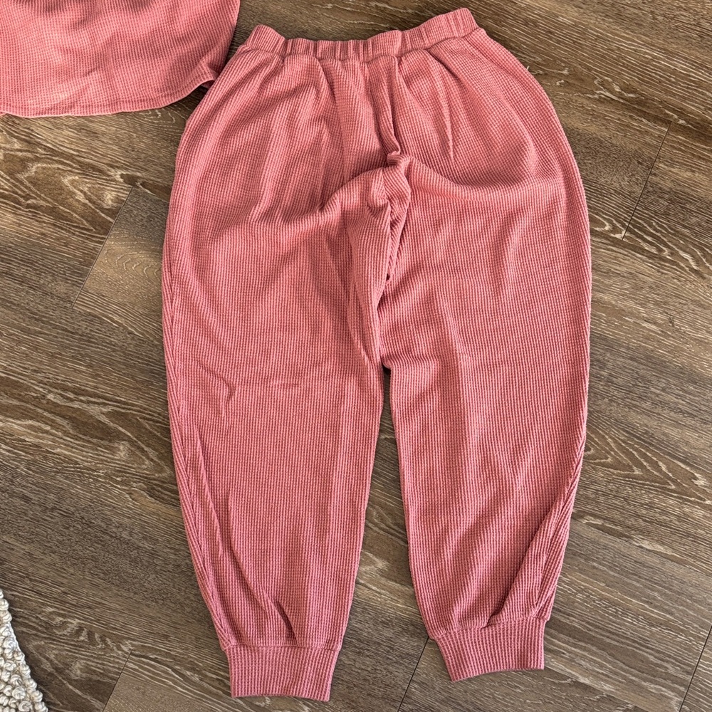 Abercrombie & Fitch Pink Waffle Lounge Set - Picture 3 of 7